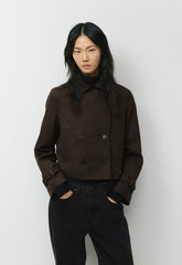 The Esquire Short Trench Coat - City Twill - CACAO NIB BROWN