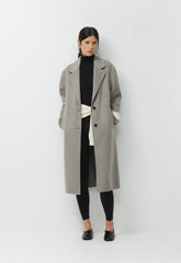 The Only Double-Faced Coat - Luxe (Re)Wool - HEATHER DARK TAUPE