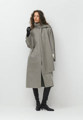The Embrace Double-Faced Coat - Luxe (Re)Wool - HEATHER DARK TAUPE