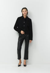 Tori Jacket - Suede - BLACK