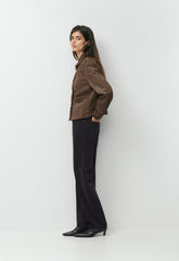 Tori Jacket - Suede - DARK CHOCOLATE