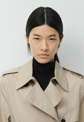 The Finch Short Trench Coat - City Twill - MARCONA BEIGE