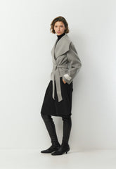 The Acacia Double-Faced Coat - Luxe (Re)Wool - HEATHER DARK TAUPE