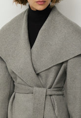 The Acacia Double-Faced Coat - Luxe (Re)Wool - HEATHER DARK TAUPE