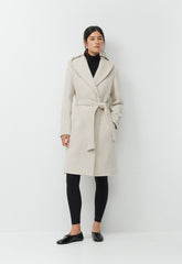 The Emilie Coat - Soft Wool Cashmere - HEATHER LIGHT OATMEAL