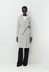 The Emilie Coat - Soft Wool Cashmere - HEATHER LIGHT GREY