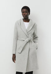 The Emilie Coat - Soft Wool Cashmere - HEATHER LIGHT GREY