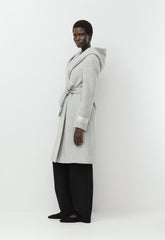The Emilie Coat - Soft Wool Cashmere - HEATHER LIGHT GREY