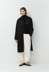 The Regent Trench Coat - Rich Twill - BLACK