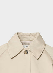 The Regent Short Trench Coat - Rich Twill - MARCONA BEIGE