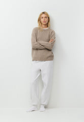 Cozy Sweatfleece Mega Jogger - HEATHER CLOUD WHITE