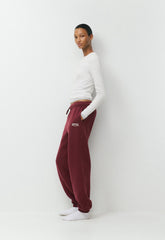 Cozy Sweatfleece Mega Jogger - SMAC BURGUNDY/LT BIRCH