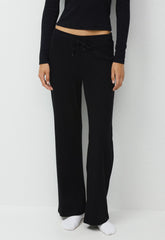 HomeStretch™ Rib Kickback Pant - BLACK