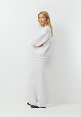 Cozy Sweatfleece Perfect Banded Sweatpant - HEATHER CLOUD WHITE