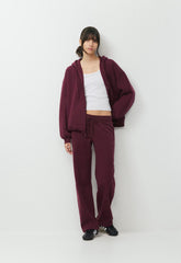 Cozy Sweatfleece Perfect Banded Sweatpant - GALA PLUM