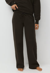 Cozy Sweatfleece Perfect Banded Sweatpant - CACAO NIB BROWN