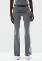 BUTTER Foldover Flare 32 Legging - DARK GREY