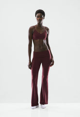 BUTTER Foldover Flare 32 Legging - GALA PLUM