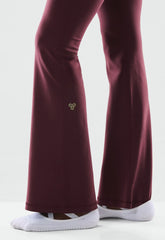 BUTTER Foldover Flare 32 Legging - GALA PLUM
