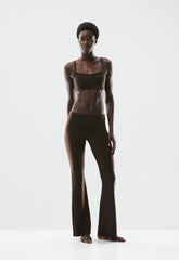 BUTTER Foldover Flare 32 Legging - CACAO NIB BROWN