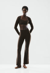 BUTTER Cheeky Infinite Hi Flare 30 Legging - CACAO NIB BROWN