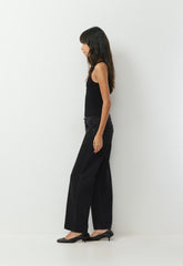 Denim Forum The ‘90s Relaxed Ultra Lo-Rise Wide Jean - BLACK EYELINER