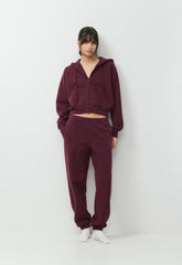 Cozy Sweatfleece Boyfriend Jogger - GALA PLUM