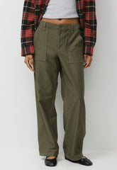 Saddle Pant - LIVED-IN DARK OLIVE