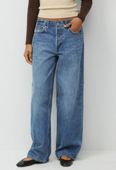 Denim Forum 003 Relaxed Lo-Rise Baggy Jean - 5 YRS KISS N TELL BLEU