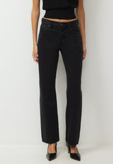 Denim Forum 004 Hi-Rise Straight Jean - BLACK EYELINER