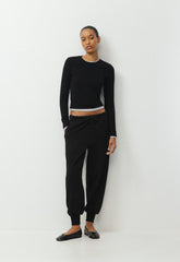 Terry Sweatfleece Mega Flutter™ Cuff Jogger - BLACK