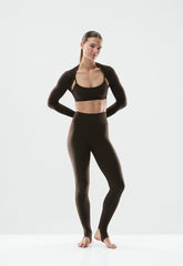 BUTTER Cheeky Hi-Rise Stirrup Legging - CACAO NIB BROWN