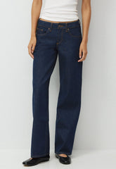 Denim Forum The ‘90s Relaxed Ultra Lo-Rise Wide Jean - NO-STRESS DARK BLUE
