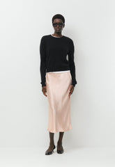 Slip Satin Maxi Skirt - BALLET PINK