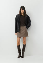 Classic Mini Skirt - ND TUP/RCH MCH BRWN
