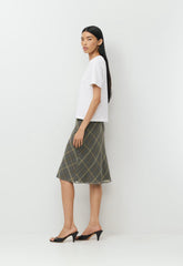 Apothecary Silk Skirt - DK GREY/ SSIDE CREAM