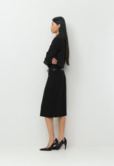 Optics Skirt - Sway Crepe - BLACK