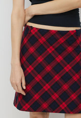 Clarissa Skirt - ADMRL NVY/FLSG RED