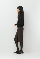 Scholar Skirt - Crepette™ - CACAO NIB BROWN
