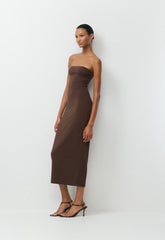Original Contour Enrapture Maxi Tube Dress - RICH MOCHA BROWN
