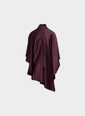 Fan Satin Dress - GALA PLUM