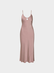 Duskfall Satin Dress - DUSTY MAUVE