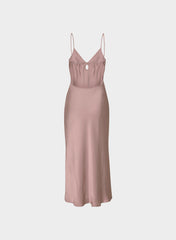 Duskfall Satin Dress - DUSTY MAUVE