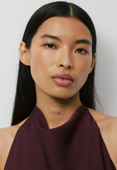 Audience Satin Mini Halter Dress - CARDAMON