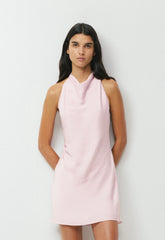 Audience Satin Mini Halter Dress - SUGARPLUM LILAC