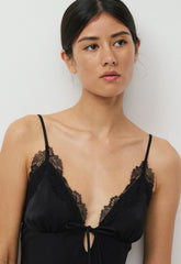 Starlet Satin Dress - BLACK