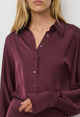 Parlour Satin Dress - GALA PLUM