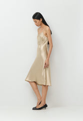 Charter Silk Dress - MARCONA BEIGE