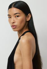 Spotlight Satin Dress - BLACK