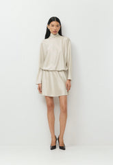 Purview Satin Dress - MATTE PEARL
